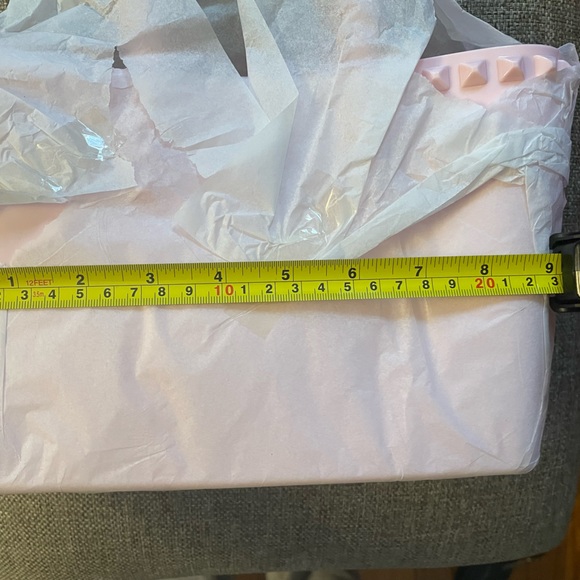 Cute Pink Tote bag with gold strap - Picture 3 of 4